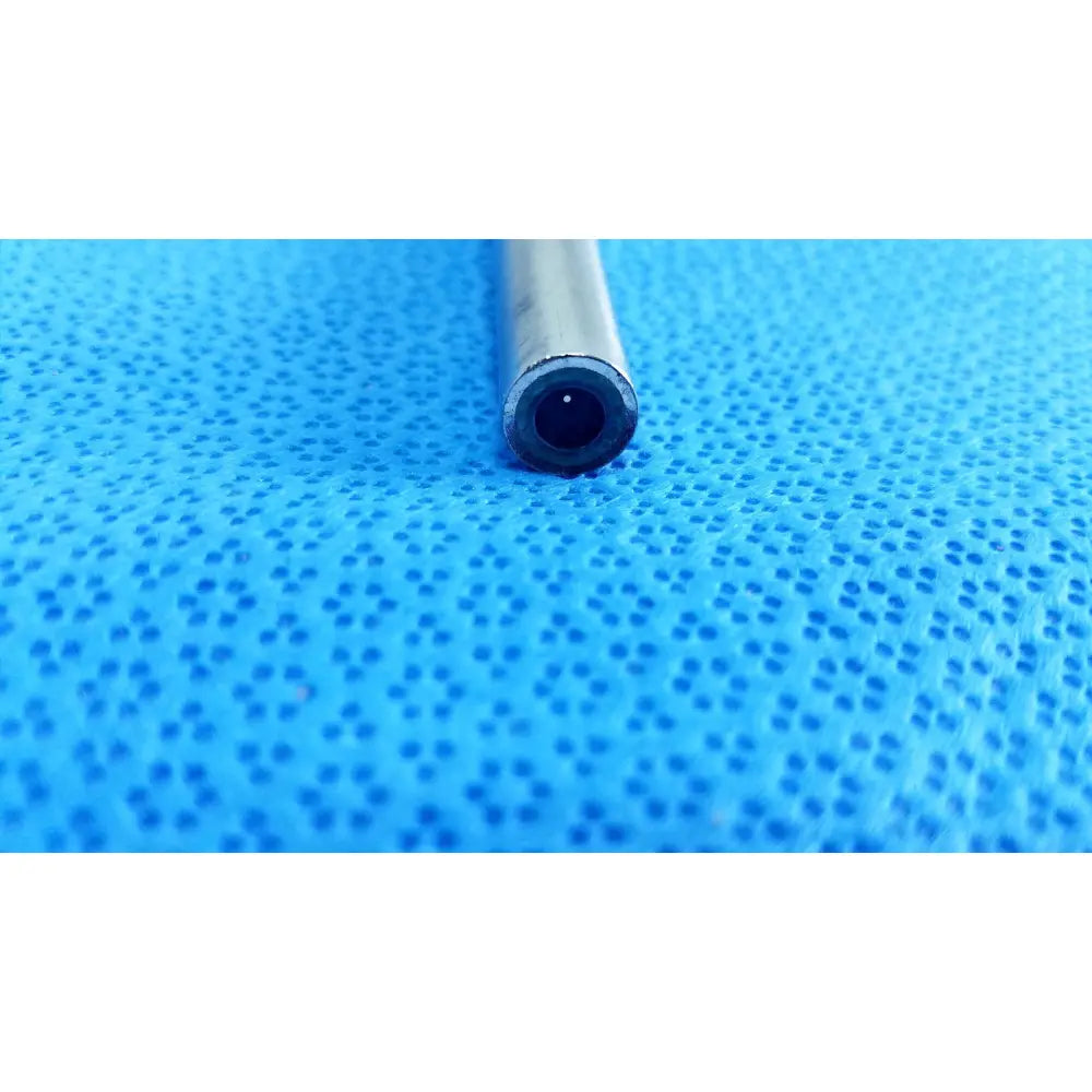 Silver-colored metal 10mm 0° autoclavable laparoscope endoscope tube with hollow interior and slightly worn edges