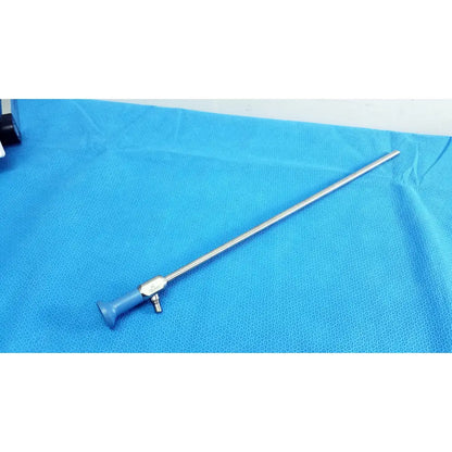 Silver stryker 502-557-030 10mm 30° autoclavable endoscope with blue handle and metallic joints for reuse medical use