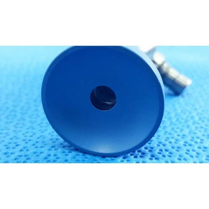 Blue circular metal component with central hole for stryker 502-557-030 10mm 30° autoclavable endoscope