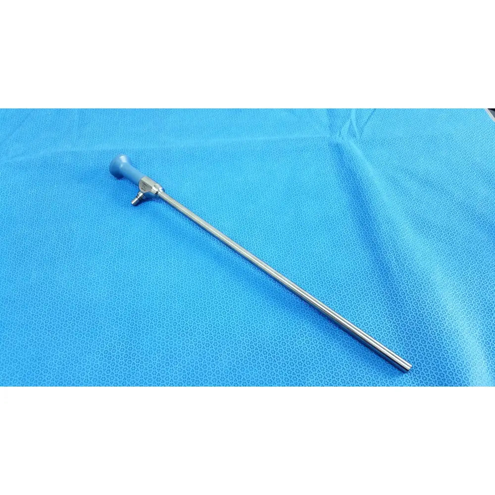 Silver surgical endoscope with blue ergonomic handle and metallic joints ideal eyes 10mm autoclavable by stryker