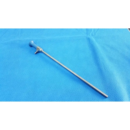 Silver surgical endoscope with blue ergonomic handle and metallic joints ideal eyes 10mm autoclavable by stryker