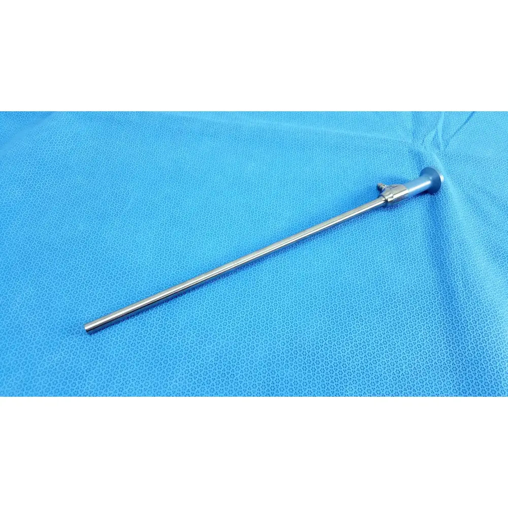 Silver surgical ideal eyes 10mm endoscope with slender metallic shaft and rounded handle for medical use