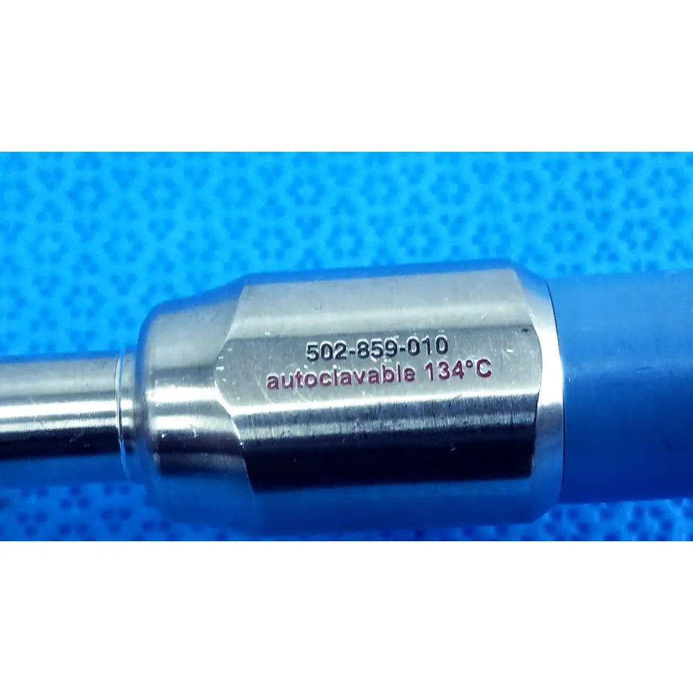 Silver metallic stryker ideal eyes 10mm autoclavable endoscope with engraved model number and autoclave specifications