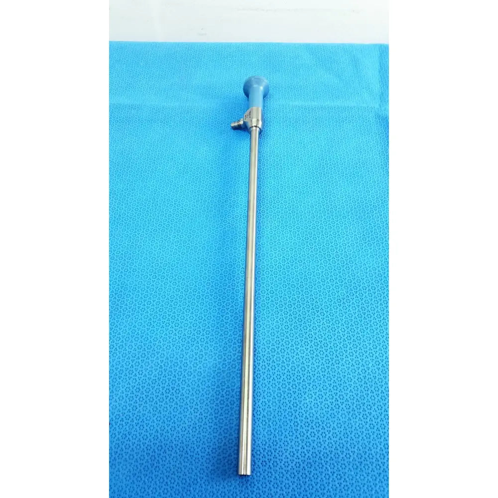 Blue-handled surgical instrument with long slender metallic shaft for stryker ideal eyes 10mm 0° autoclavable endoscope