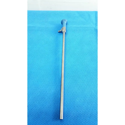 Blue-handled surgical instrument with long slender metallic shaft for stryker ideal eyes 10mm 0° autoclavable endoscope