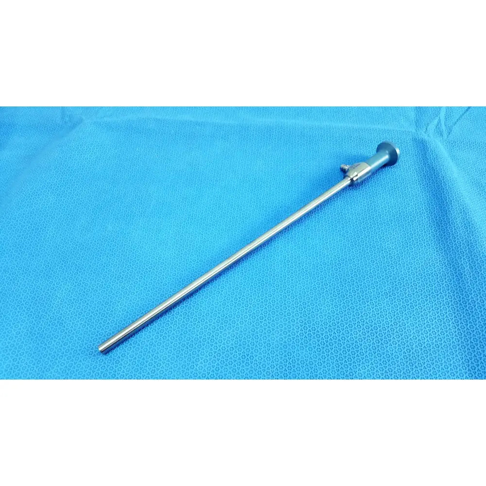 A sleek metallic stryker ideal eyes 10mm autoclavable surgical endoscope with a long shaft and rounded handle