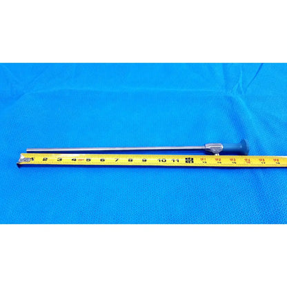 Silver surgical instrument with blue handle and adjustable mechanism part of stryker ideal eyes 10mm autoclavable endoscope
