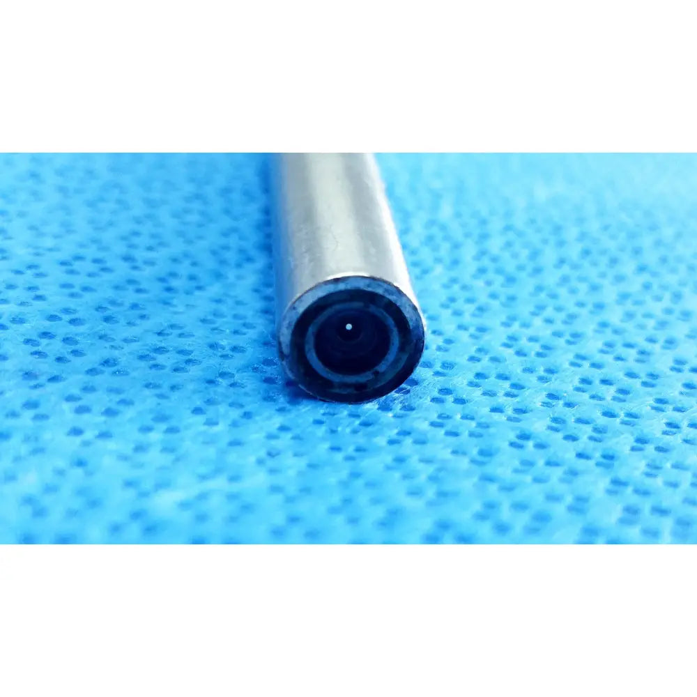 Silver cylindrical autoclavable endoscope with dark circular lens ideal eyes 10mm by stryker