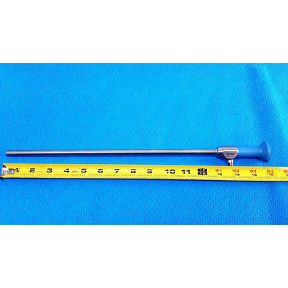 Silver surgical ideal eyes 10mm endoscope with blue ergonomic handle and styler engraving for medical use