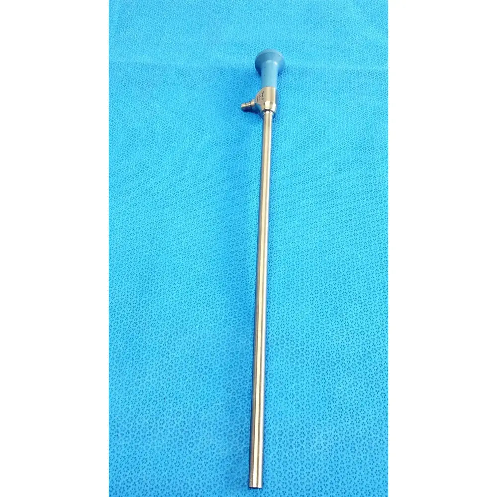 Silver surgical endoscope with blue handle and metallic joints ideal eyes 10mm autoclavable by Stryker