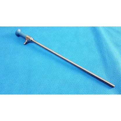 Blue-handled stryker ideal eyes 10mm autoclavable endoscope with long slender metallic shaft for surgical use