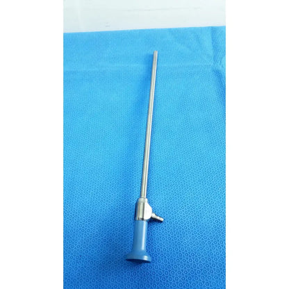 Stainless steel ideal eyes 10mm endoscope with blue plastic handle and small side port for autoclavable use