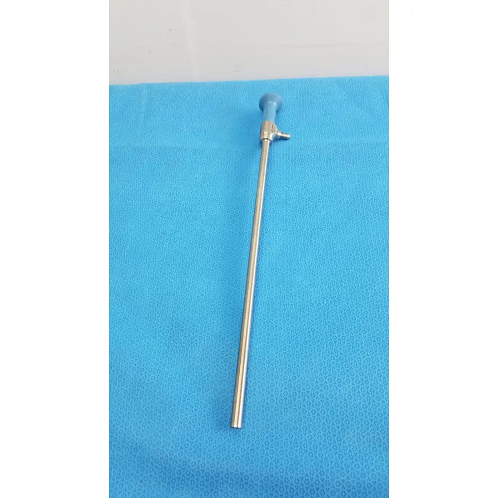 Silver ideal eyes 10mm autoclavable endoscope with blue ergonomic handle and slender metallic shaft by stryker