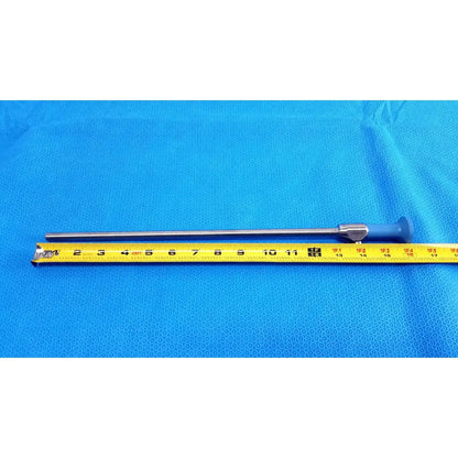 Silver surgical instrument with blue ergonomic handle and metallic shaft for ideal eyes 10mm medical use