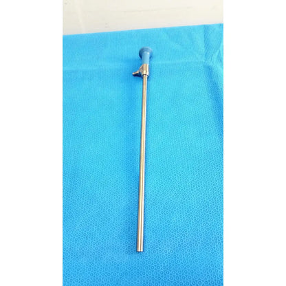 Silver surgical endoscope with blue handle and metallic joints ideal eyes 10mm autoclavable for precise procedures