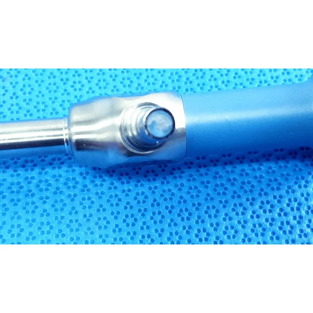 Blue-handled soldering iron with metallic tip for maintenance of ideal eyes 10mm autoclavable endoscope