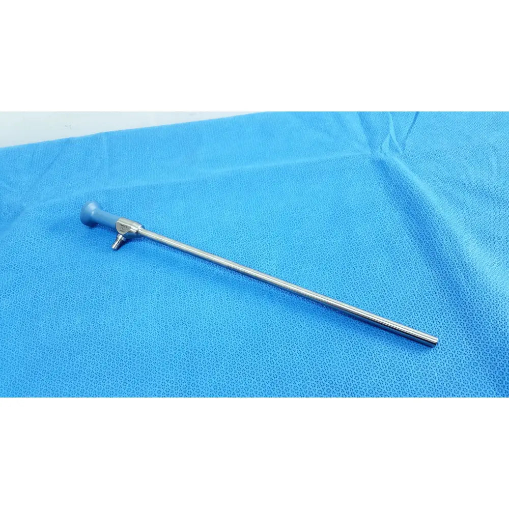 Silver surgical endoscope with blue ergonomic handle and metallic joints stryker ideal eyes 10mm autoclavable model 502-859-010