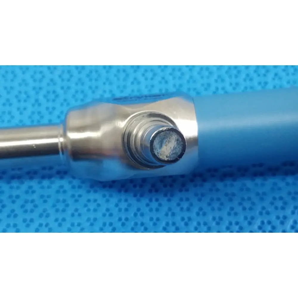 Blue-handled soldering iron with metallic tip and silver metal housing for use with ideal eyes 10mm endoscope