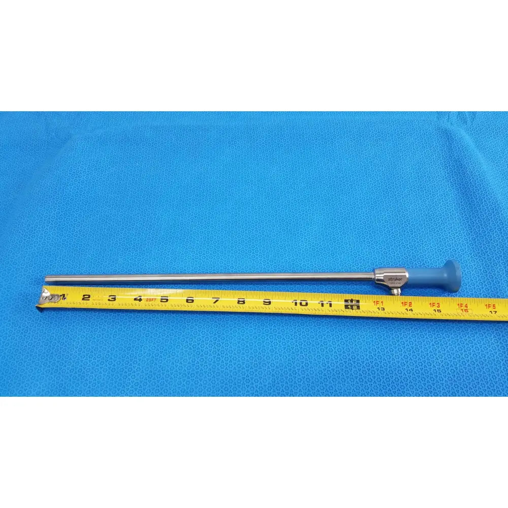Silver surgical endoscope with blue ergonomic handle ideal eyes 10mm autoclavable by Stryker model 502-859-010