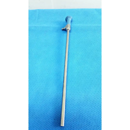 Silver surgical ideal eyes 10mm endoscope with blue ergonomic handle and metallic joints for medical use