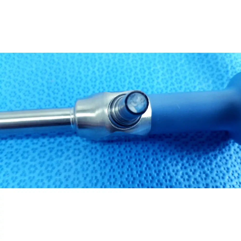 Blue-handled metallic ideal eyes 10mm autoclavable endoscope with threaded joint by stryker for surgical use