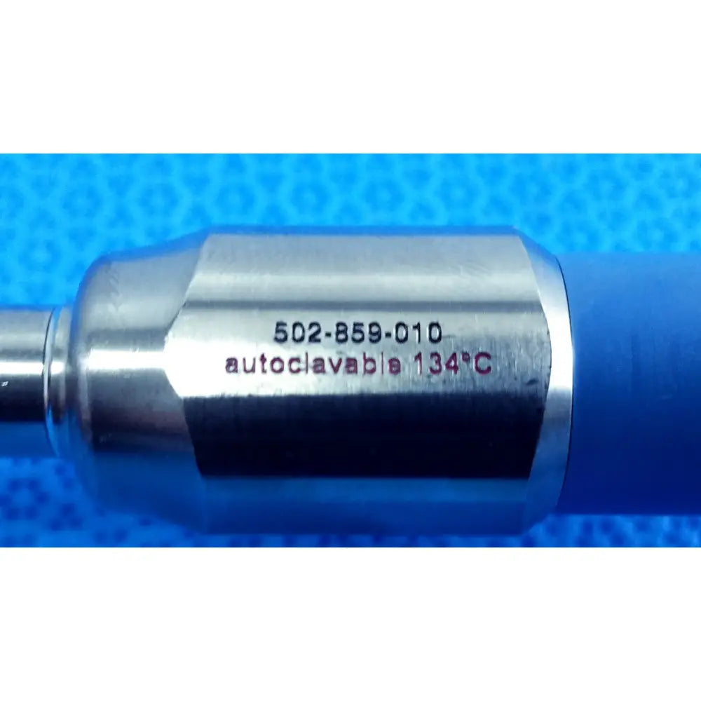 Silver metallic stryker ideal eyes 10mm autoclavable endoscope with engraved serial number and autoclave marking