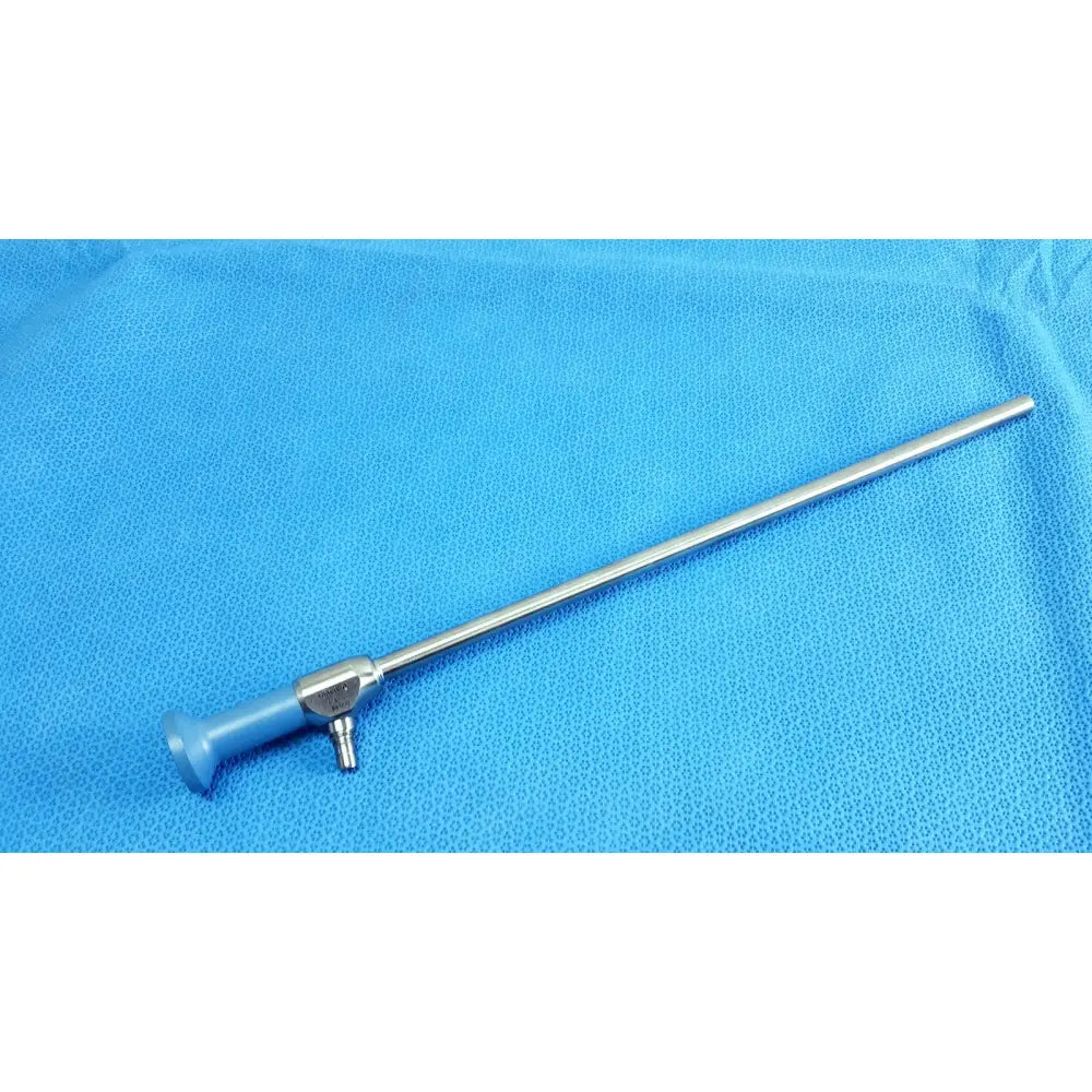 Silver surgical endoscope stryker ideal eyes 10mm with blue ergonomic handle and metallic joints autoclavable design