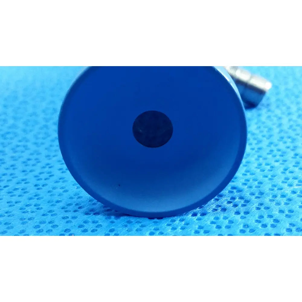 Blue plastic funnel with central hole for stryker ideal eyes 10mm autoclavable endoscope model 502-859-010