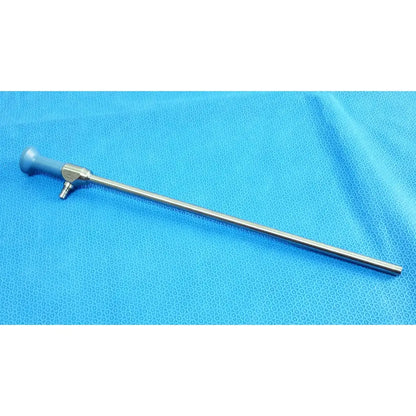 Silver surgical ideal eyes 10mm endoscope with blue ergonomic handle and metallic joints for medical use