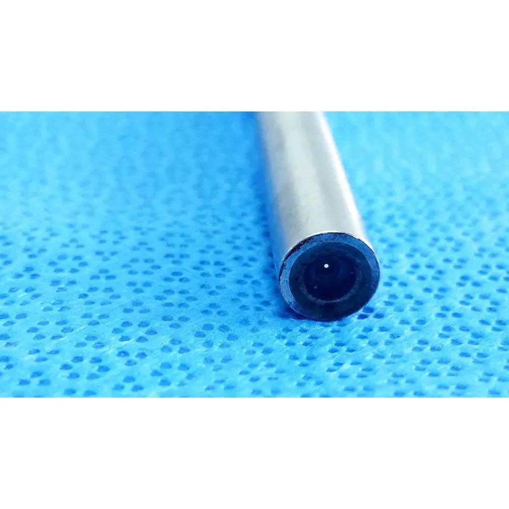 Silver cylindrical autoclavable endoscope with dark circular lens ideal eyes 10mm by stryker model 502-859-010