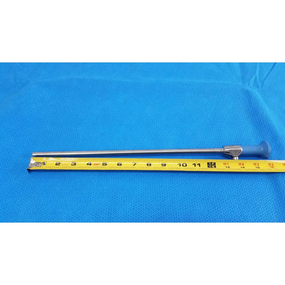Silver surgical endoscope with blue ergonomic handle sryker ideal eyes 10mm 0° autoclavable model 502-859-010