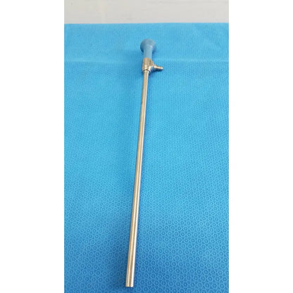 Silver surgical endoscope ideal eyes 10mm with blue ergonomic handle and metallic joints for medical use