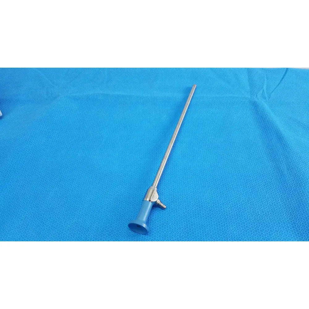 Silver surgical endoscope with blue handle and articulated joint ideal eyes 10mm autoclavable by Stryker