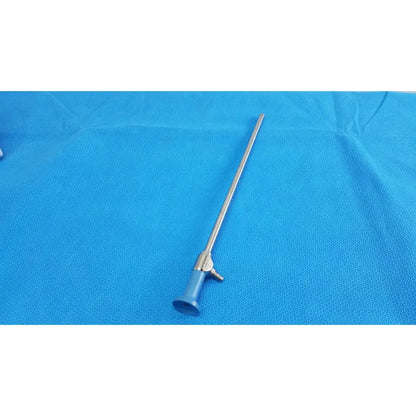 Silver surgical endoscope with blue handle and articulated joint ideal eyes 10mm autoclavable by Stryker