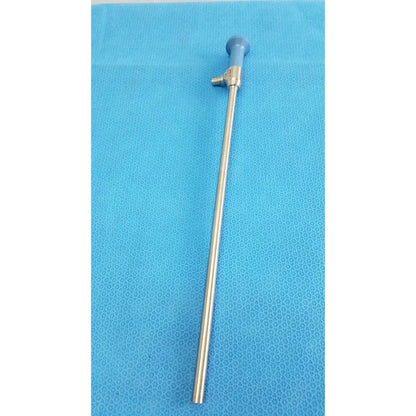 Silver surgical ideal eyes 10mm endoscope with blue ergonomic handle and metallic autoclavable shaft by stryker