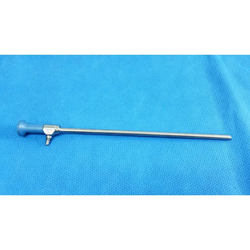 Silver autoclavable stryker ideal eyes 10mm surgical endoscope with blue ergonomic handle and metallic joints