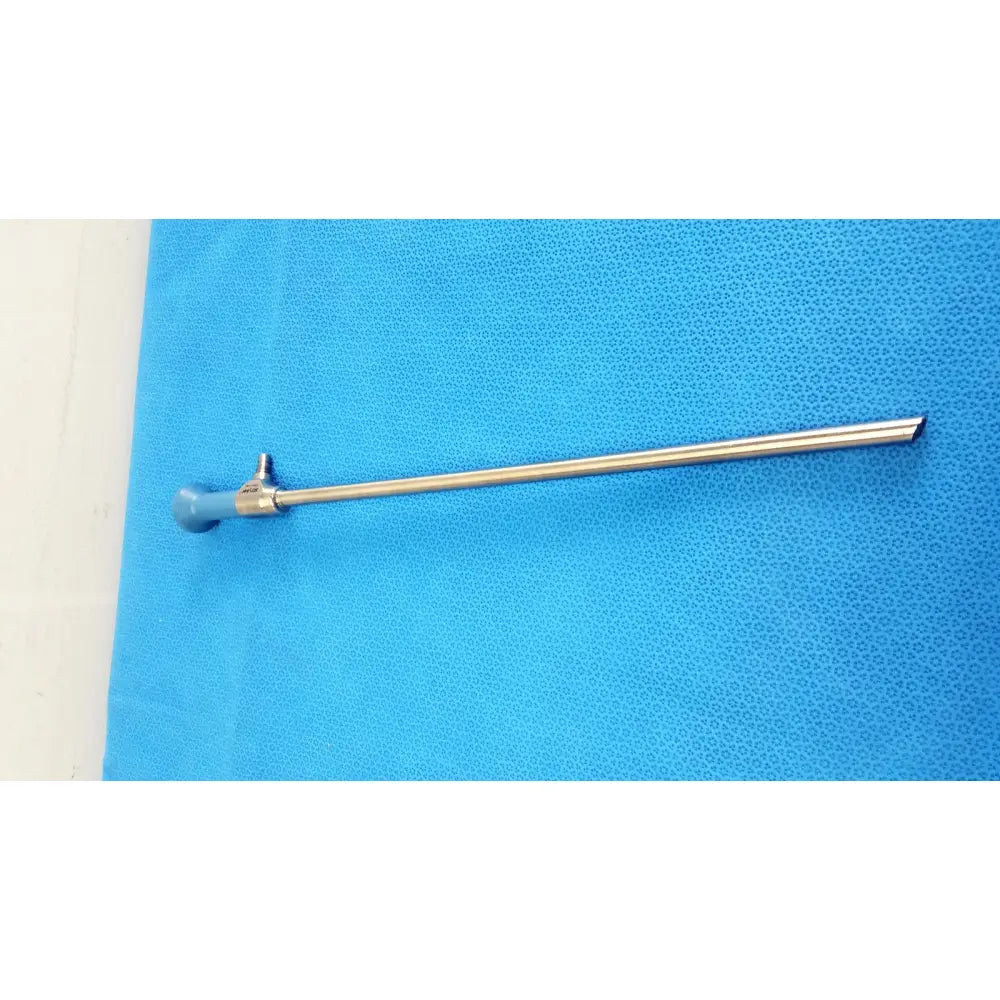 Silver surgical endoscope with blue ergonomic handle and metallic joints stryker ideal eyes 10mm autoclavable endoscope