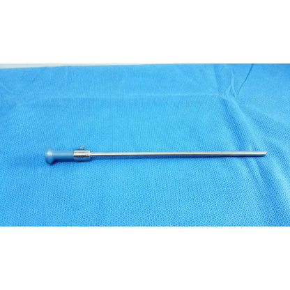 Silver surgical ideal eyes 10mm endoscope with blue handle and metallic joints for autoclave use by stryker