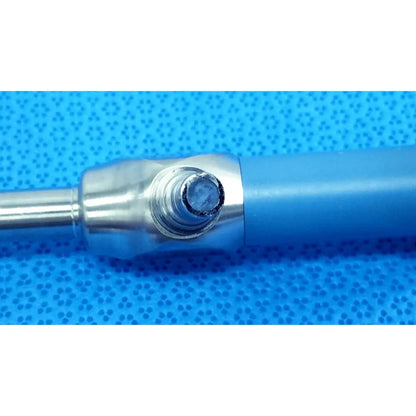 Blue-handled ideal eyes 10mm autoclavable endoscope with metallic threaded connection point by stryker