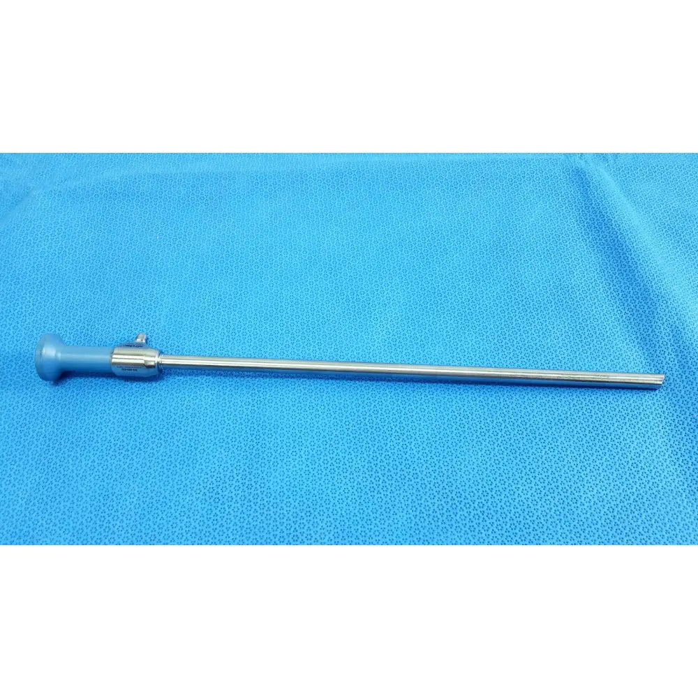 Silver ideal eyes 10mm autoclavable surgical endoscope with blue handle and metallic shaft by stryker