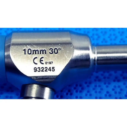 Silver surgical endoscope with blue handle marked 10mm 30° and ce certification ideal eyes 10mm autoclavable