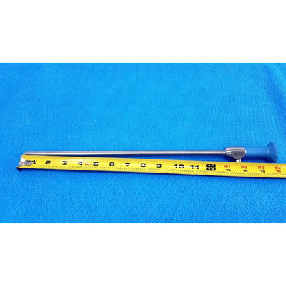 Silver surgical endoscope with blue ergonomic handle featuring ideal eyes 10mm lens by Stryker autoclavable design