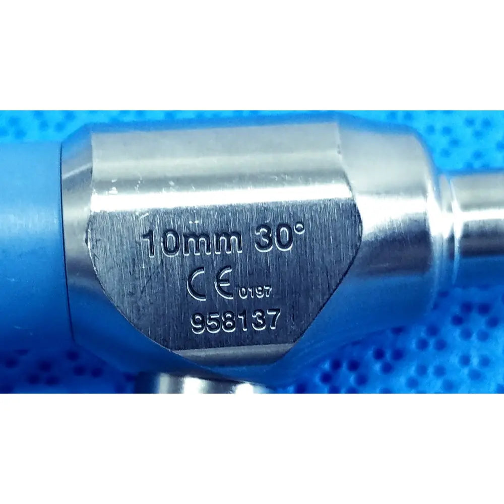 Metallic ideal eyes 10mm 30 degree autoclavable endoscope with engraved specifications and brushed silver finish