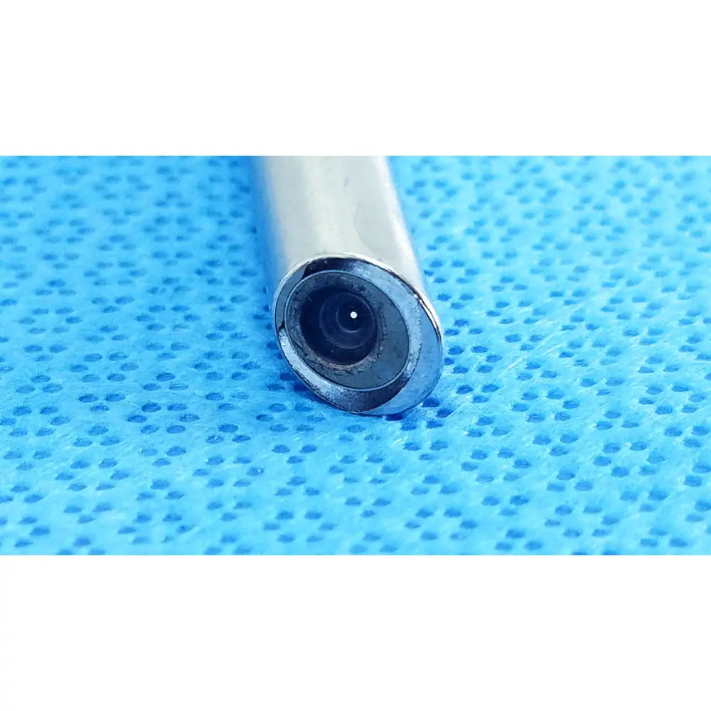 Silver cylindrical stryker ideal eyes 10mm 30 degree autoclavable endoscope with polished metallic finish and dark lens