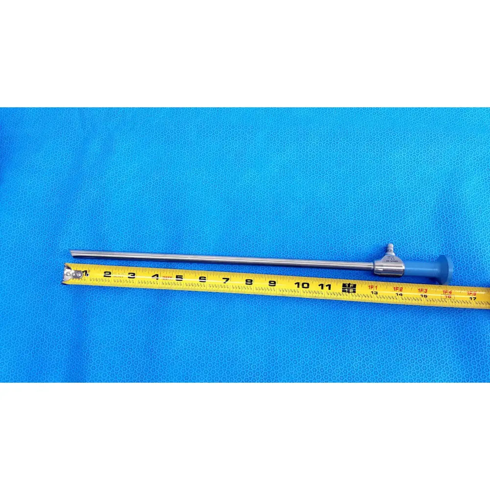 Silver surgical endoscope with blue handle and precision tip ideal eyes autoclavable 10mm for medical procedures