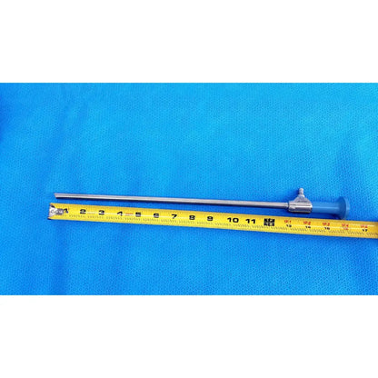 Silver surgical endoscope with blue handle and precision tip ideal eyes autoclavable 10mm for medical procedures