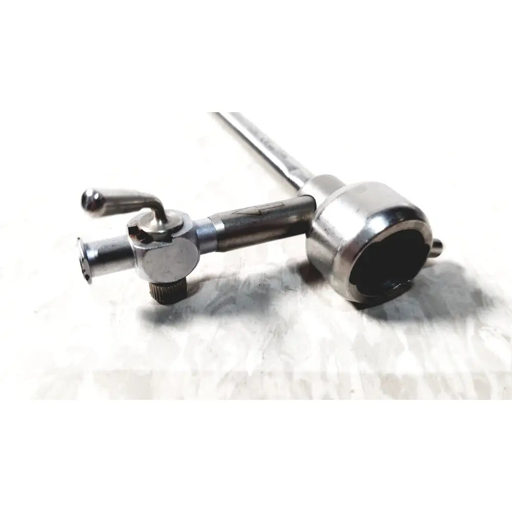 Stryker 502-977-030 silver metallic hysteroscopy diagnostic sheath with long shaft adjustable handle reusable medical tool