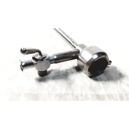 Stryker 502-977-030 silver metallic hysteroscopy diagnostic sheath with long shaft adjustable handle reusable medical tool