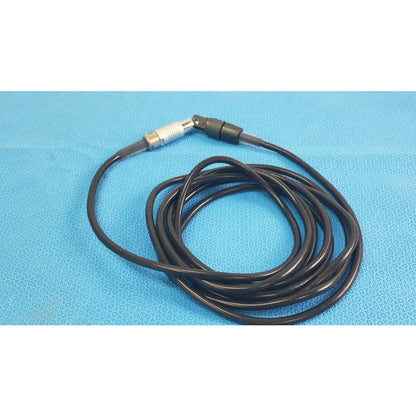 Black coiled scher handpiece cable with silver and black connector for reuse medical equipment by stryker medical equipment
