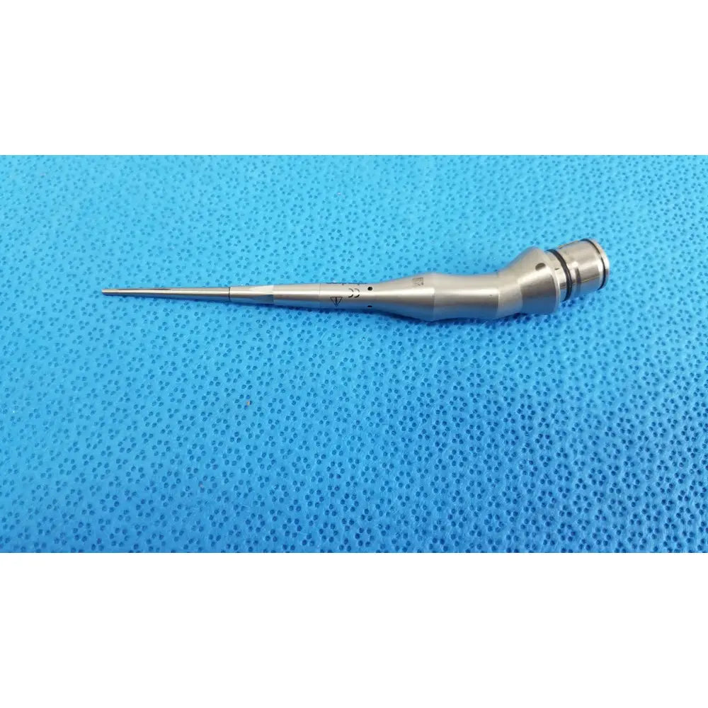 Silver surgical drill bit with tapered cylindrical shaft and rounded handle end for stryker series angled saber portmann chuck